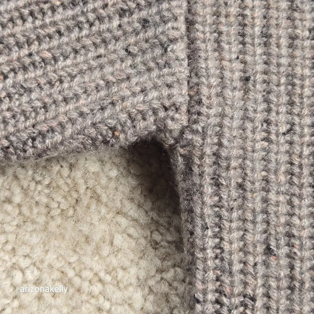 NWOT Ann Taylor Flecked Cashmere Ribbed Hoodie Thick - Picture 7 of 14